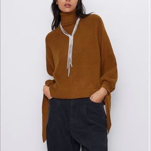 ZARA Turtleneck with Tie Cuffs